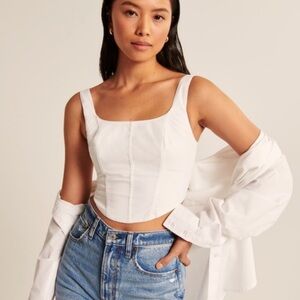 Anthropologie Pilcro Seamed Corset Top